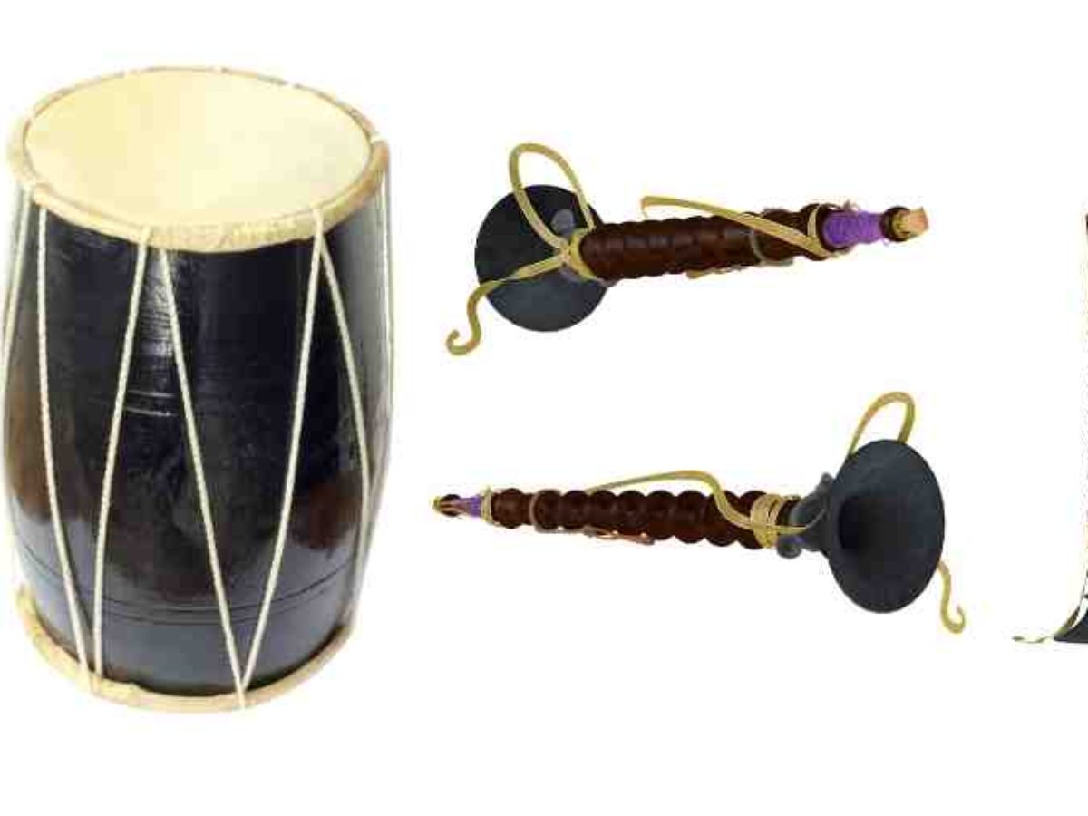 Hand Drum Folk Musical Instrument Of Rajasthan Nagada