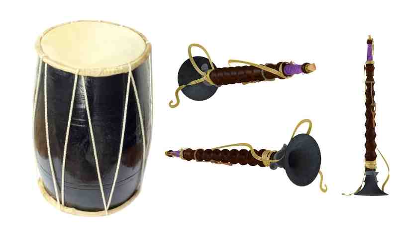 Collection of Musical Instruments used in India