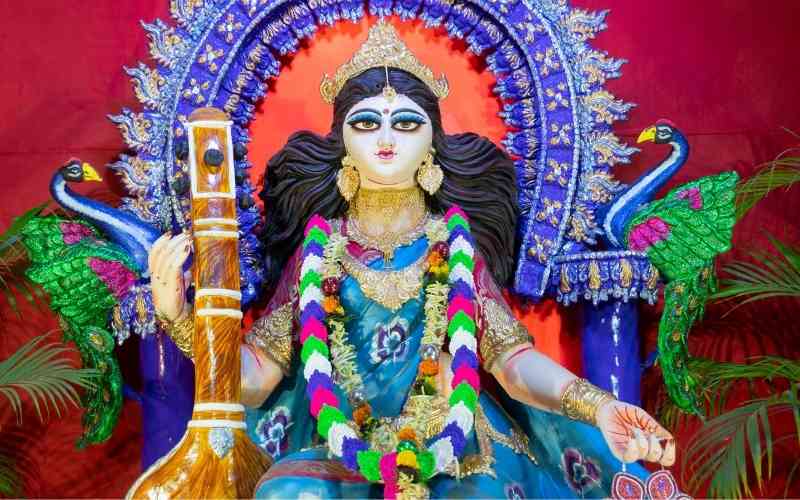 Why Does Goddess Saraswati sit on the lotus?