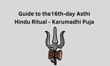16th day Hindu Ritual Asthi Karumadhi Puja